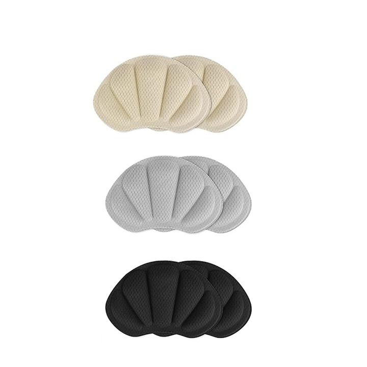 Set 6 branturi cu pernite pentru calcai, suport interior pentru incaltaminte, marime universala, Crem/Negru/Gri