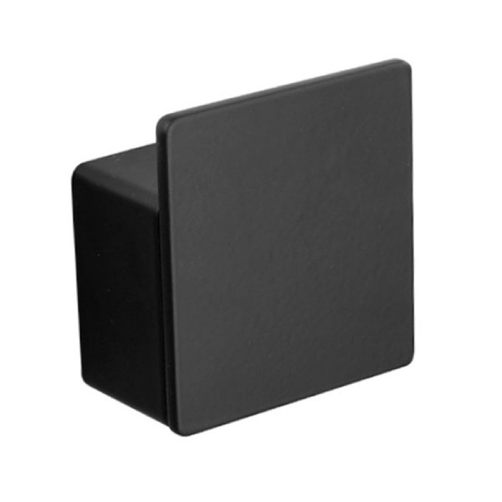 Cuier Kapitan Neo, simplu, pentru prosoape si prosoape, otel inoxidabil AISI 304, crom, negru mat