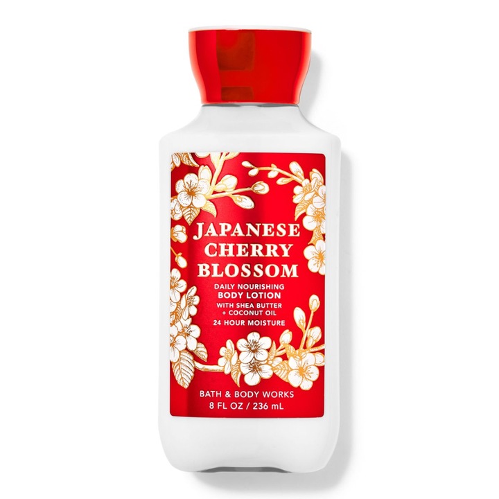Lotiune de corp Japanese Cherry Blossom, 295 ml, Bath & Body Works (arome de flori de cires japonez)