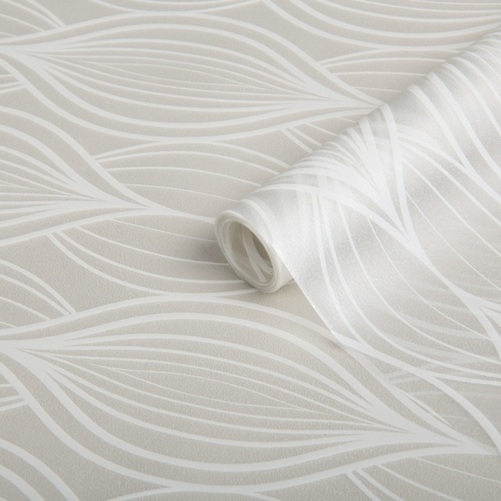 Статичен стикер за прозорци d-c-fix Charis, Ефект на пясъкоструйно стъкло, Абстрактен модел, 67.5 см x 1.5 м, Полупрозрачен/Бял