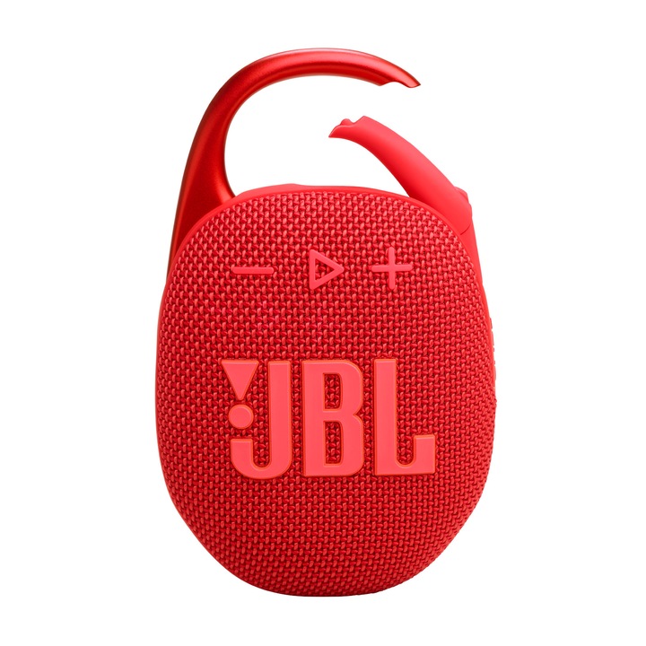 Boxa portabila JBL Clip 5, IP67, Bluetooth, Auracast, Rosu