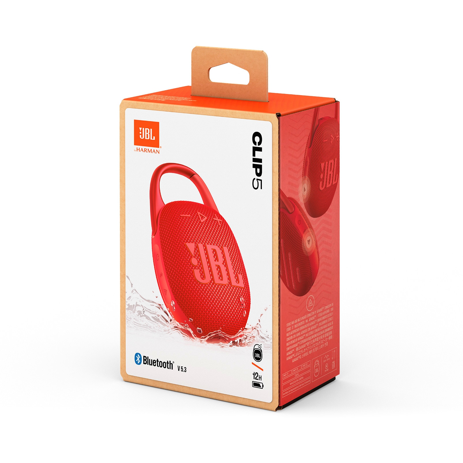 Boxa portabila JBL Clip 5, IP67, Bluetooth, Auracast, Rosu - eMAG.ro