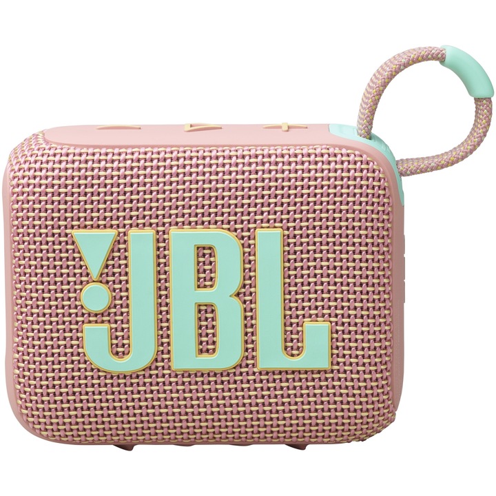 JBL Go 4 hordozható hangszóró, IP67, Bluetooth, Auracast, Rózsaszín