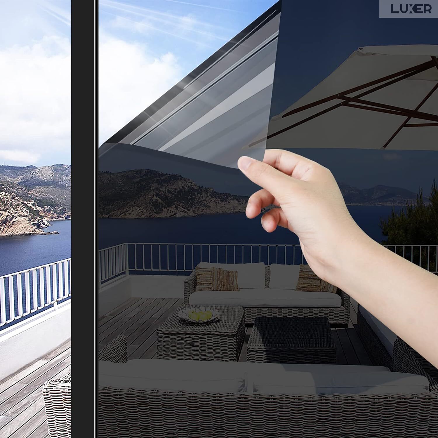 Самозалепващо фолио за прозорци, с UV слънчева защита и огледален ефект