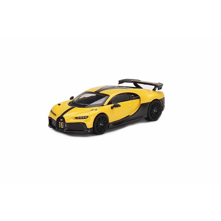 Macheta auto Bugatti Chiron Pur Sang yellow MGT428 Mijo, 1:64 Mini GT