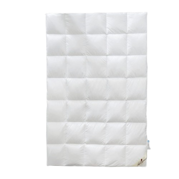 Pilota premium Homyrium, 155 x 220 cm, cu puf si pene, pentru tot timpul anului, Greutate umplutura 900 g, Certificata Oeko-Tex si RDS