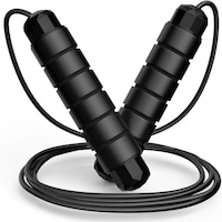 Coarda de sarit, Otel/PVC, Negru，300cm
