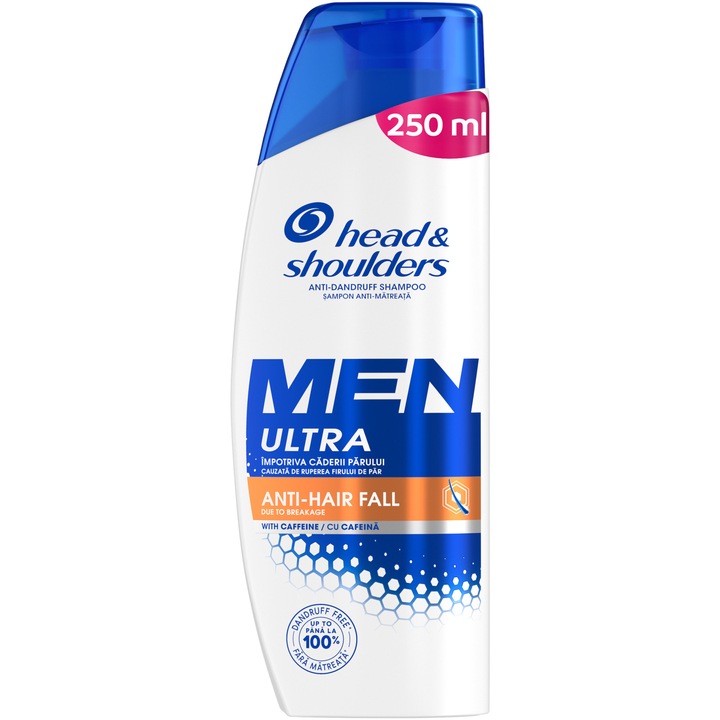 Шампоан против пърхот Head&Shoulders Men Ultra Anti-Hair Fall, За коса със склонност към падане, 250 мл