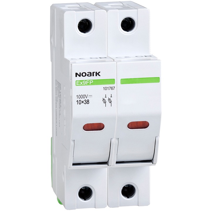 Предпазител Noark 101767, 2P, 1000V, DC-20B, Със сигнализация, 30A