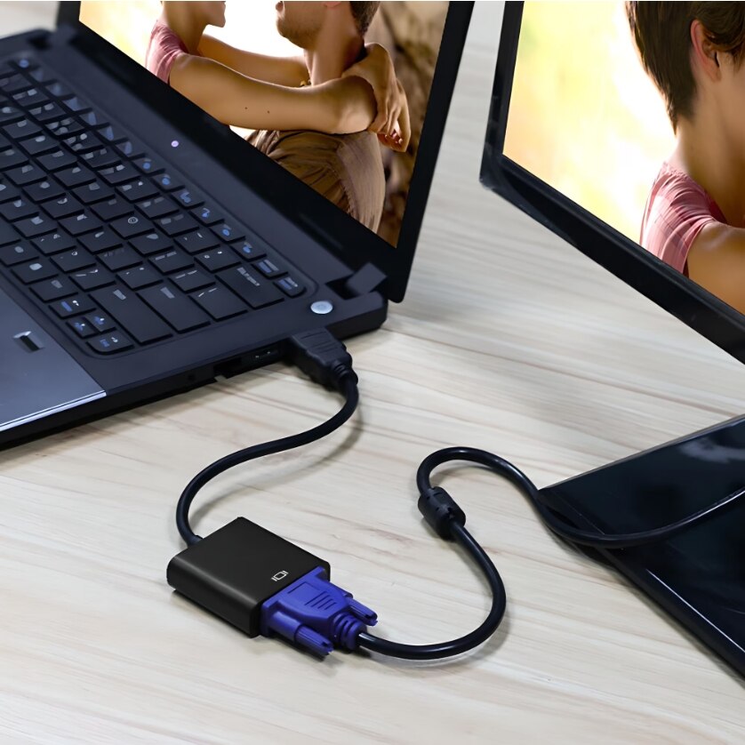 Adaptor digital, HDMI/VGA, Negru - eMAG.ro