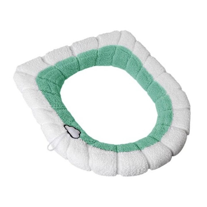 Capac elastic al scaunului de toaleta, stai mult timp si nu se prabuseste niciodata, moale si prietenos cu pielea si nu rece, usor de instalat, dimensiuni universale, Alb roz