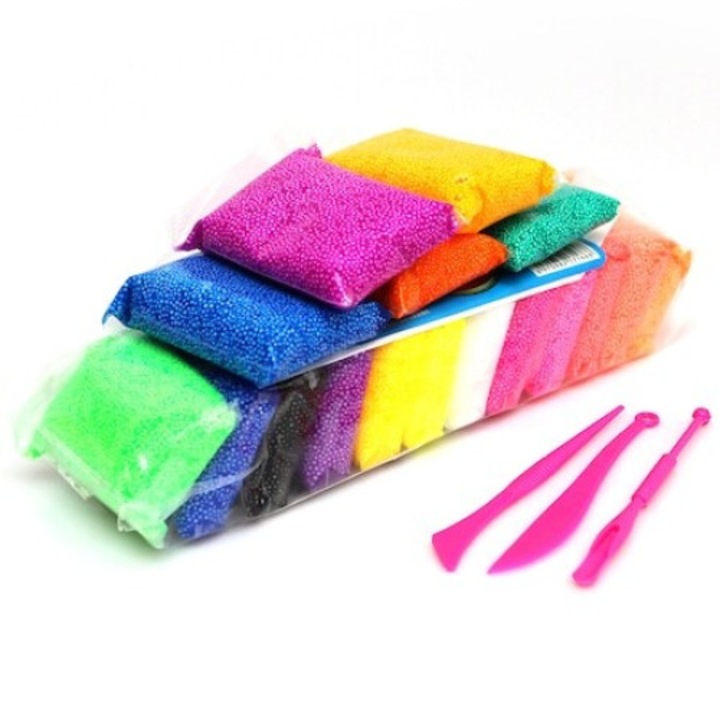 Set 12 pungi de plastilina, Multicolor, 3+