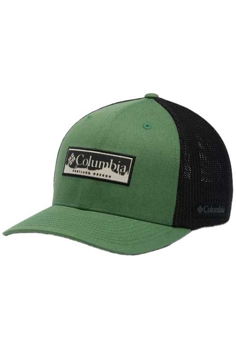 Columbia Mesh Snap Back Hat, Ball Cap, One Size, Peatmoss/Weld