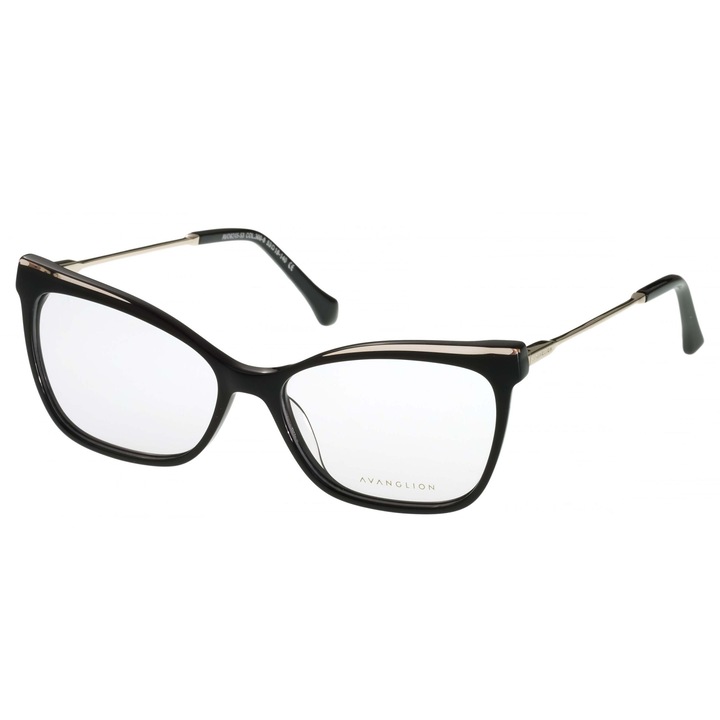 Дамски рамки за очила Avanglion AVO6245-53-300-8, черни, котешко око, 53 mm