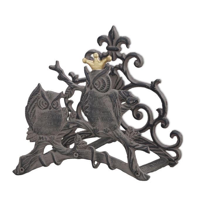 Стенна скоба за маркуч, чугун, Relaxdays, 23 x 24 x 15 cm