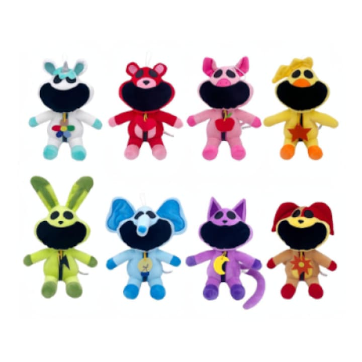 Szeretett Mosolygó Critters figurák készlete, többszínű, 8 darabos, 20 cm