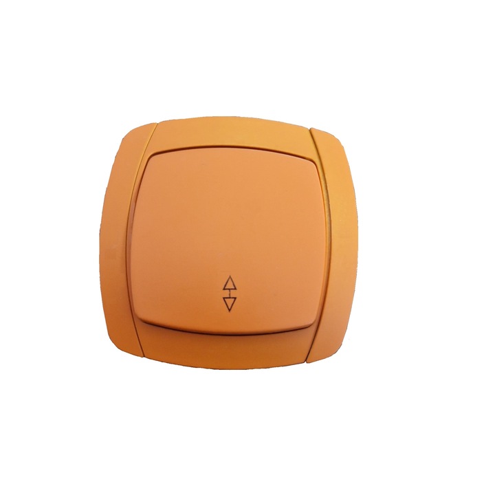 Intrerupator cap scara premium, Grelys Print, 8.4x 8.2x2.4 cm, incastrat, 250 V, 10 A, fata ABS, rama metalica, modul ceramic