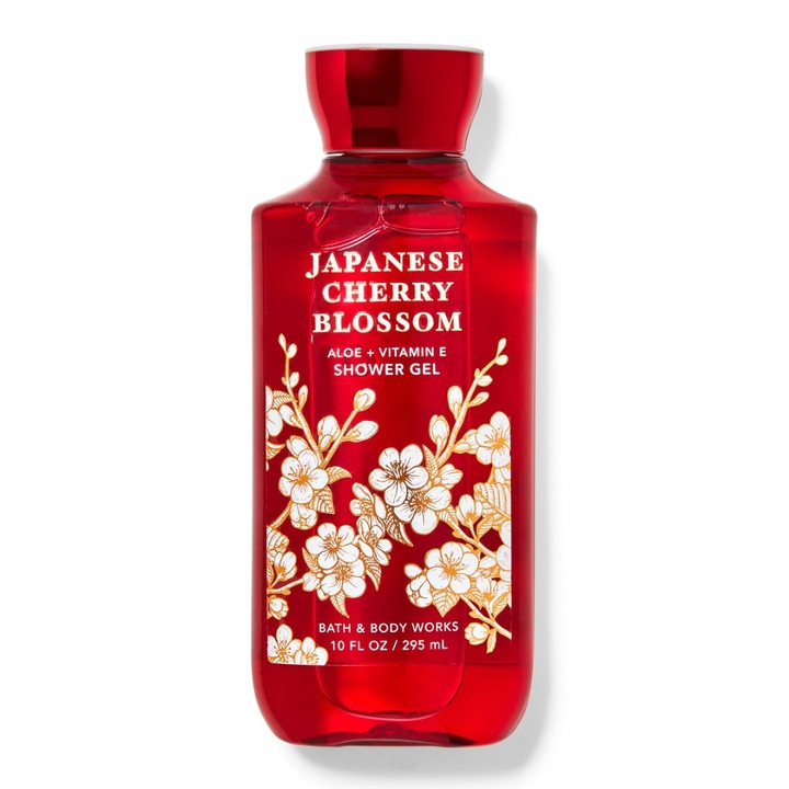 Gel de dus Japanese Cherry Blossom, 295 ml, Bath & Body Works (arome de flori de cires japonez)