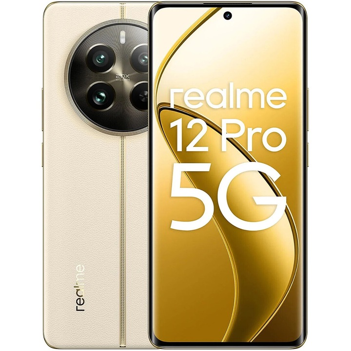 Мобилен телефон Realme 12 Pro, 8GB RAM, 256GB, 5G, Navigator Beige
