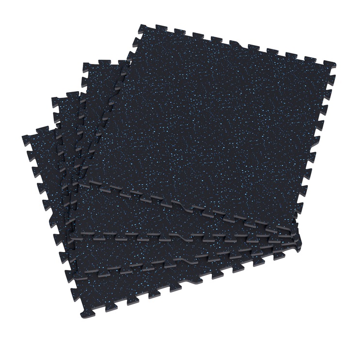 Set covorase de protectie, din cauciuc, Negru/Albastru, Gorilla Sports