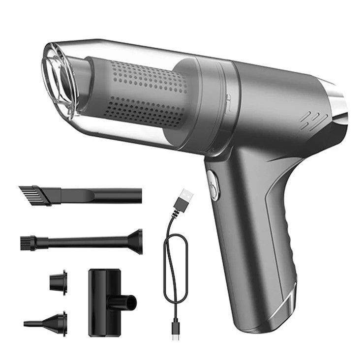 Aspirator multifunctional fara fir, Smart Pulse, Universal, 12000Pa, 35500rpm, Li-ion 2000mAh, 5 duze, Gri