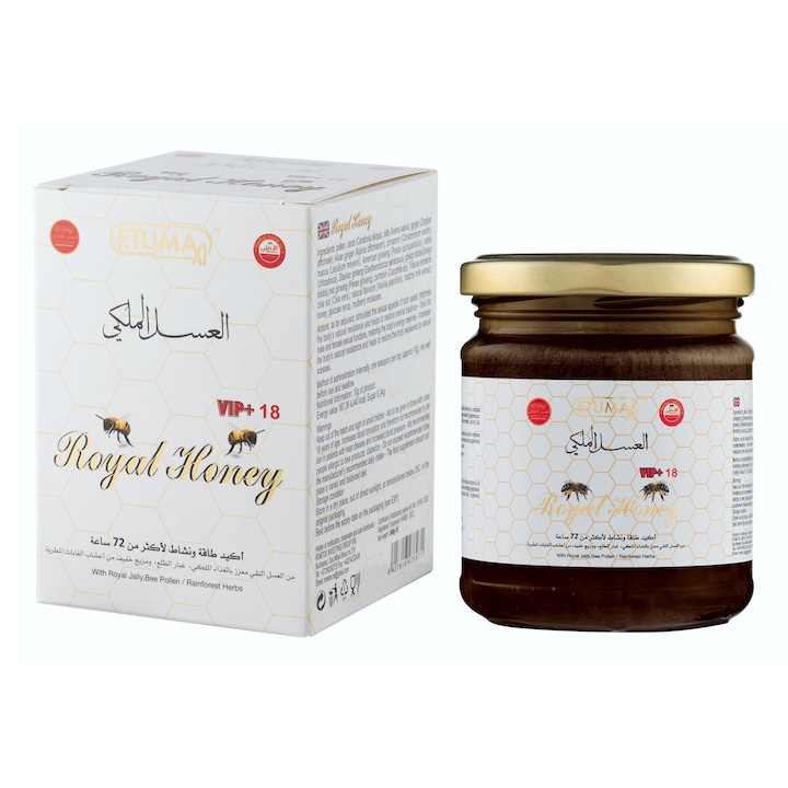 Afrodisiac ROYAL HONEY, pentru El/Ea, Miere, Supliment Potenta, Crestere Libidou 100% Natural borcan 240g