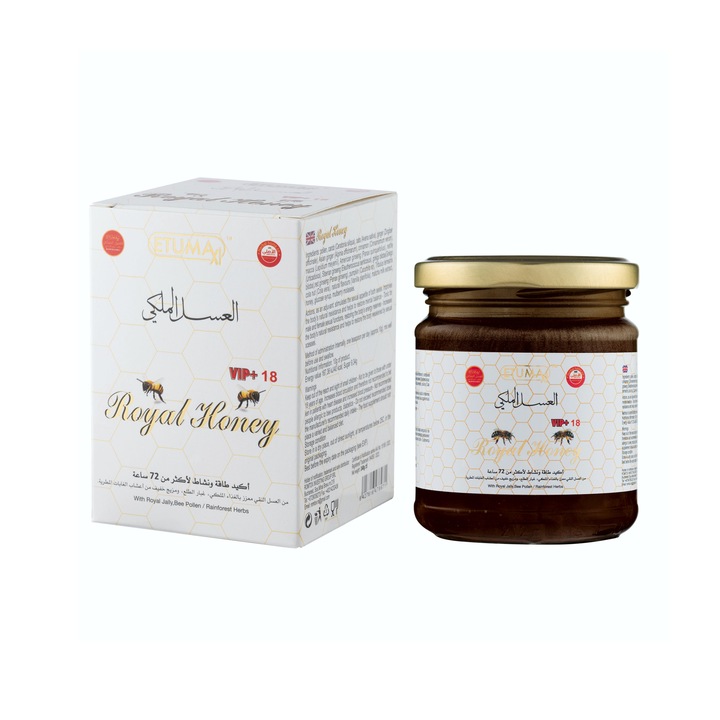 Afrodiziákum ROYAL HONEY, neki/neki, méz, potenciakiegészítő, libidónövelő 100%-os természetes tégely 240g
