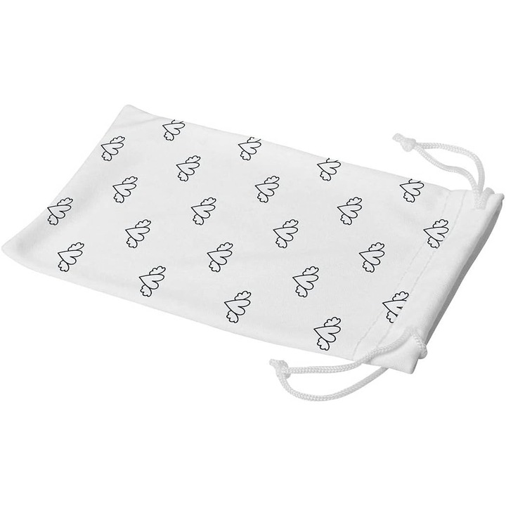 Husa pentru ochelari de soare, 100% bumbac, cu inchidere cu snur, 11x19 cm