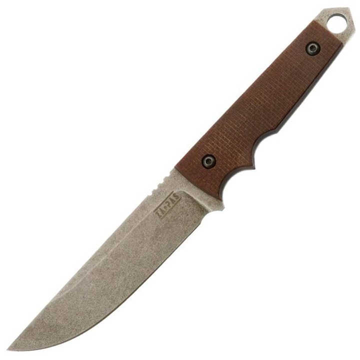 Cutit multifunctional Za-Pas, otel carbon, maner micarta, maro, 120mm