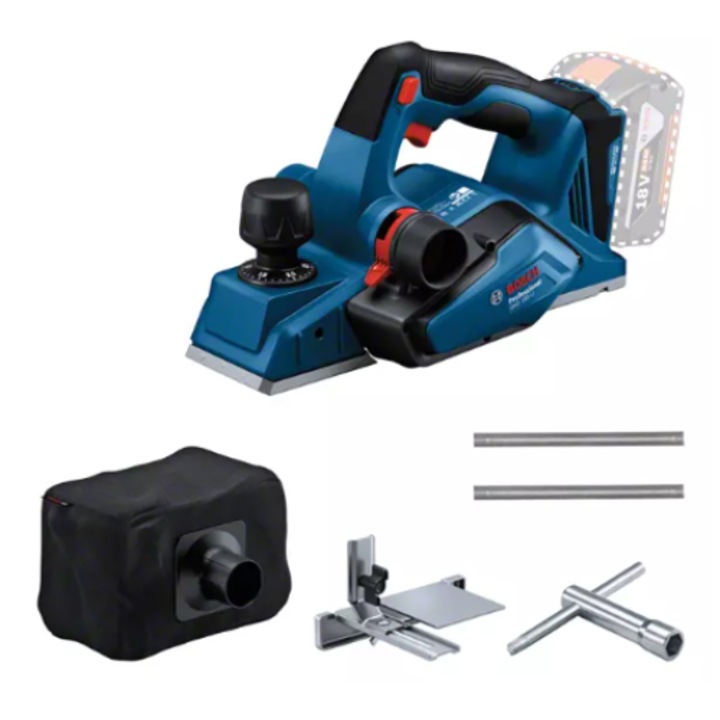 Rindea electrica pe acumulator BOSCH GHO 185-LI, 18 V, 14.000 rpm, motor fara perii, fara acumulator, fara incarcator