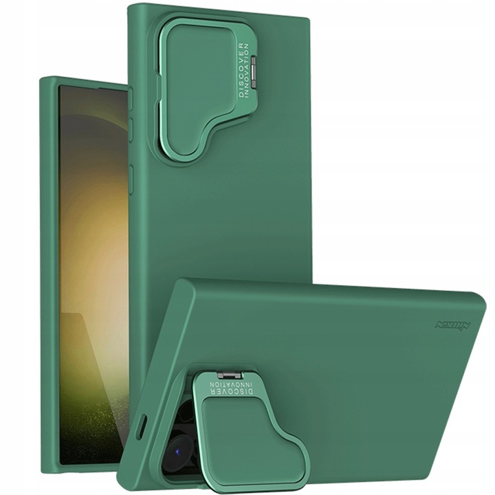 Калъф за телефон, Nillkin, Camshield Silky Prop, съвместим с Galaxy S24 Ultra, зелен