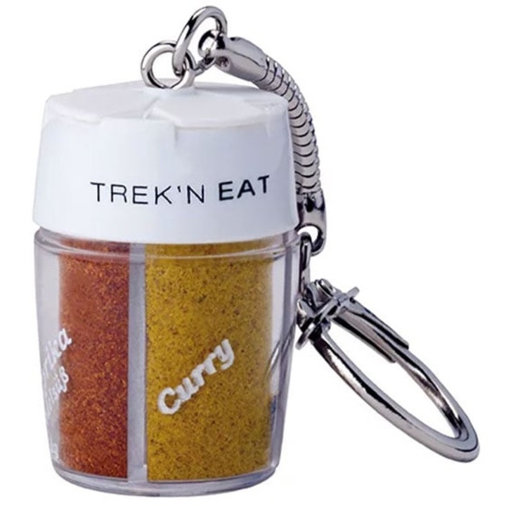 Recipient pentru condimente cu 4 compartimente, Trek'n'Eat, Plastic, Alb/Transparent