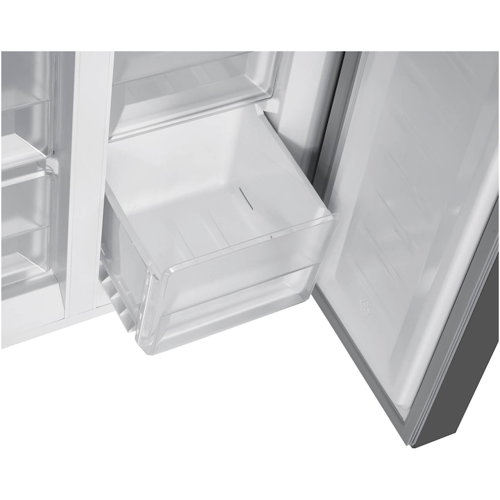 Side by side Arctic AMD421E4NMT, 421 l, Clasa E, Full No Frost, Compresor Silent Inverter, Display cu touch control, Holiday Mode, H 180 cm, Inox