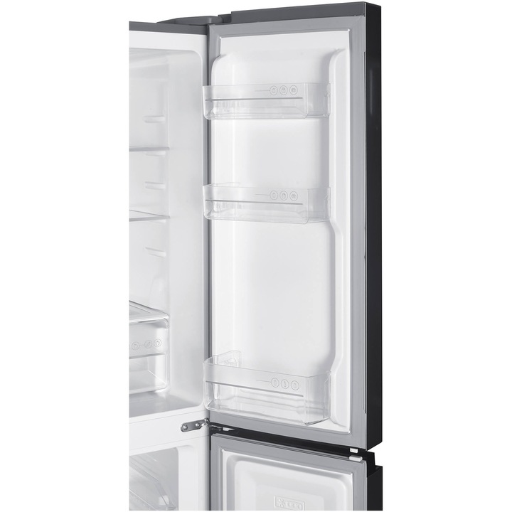 Side by side Arctic AMD421E4NMT, 421 l, Clasa E, Full No Frost, Compresor Silent Inverter, Display cu touch control, Holiday Mode, H 180 cm, Inox