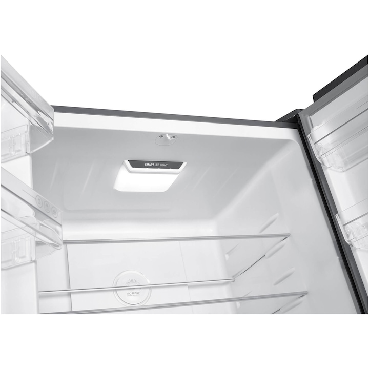 Side by side Arctic AMD421E4NMT, 421 l, Clasa E, Full No Frost, Compresor Silent Inverter, Display cu touch control, Holiday Mode, H 180 cm, Inox