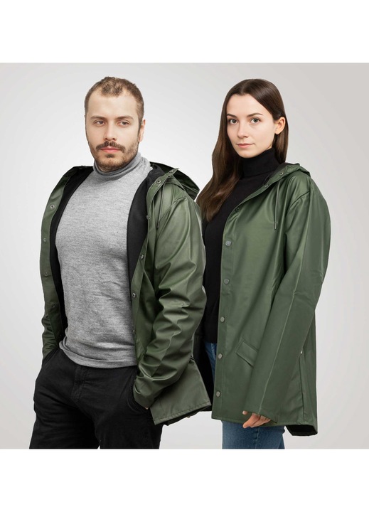 Rains polieszter unisex kabat, zold1`, Zöld