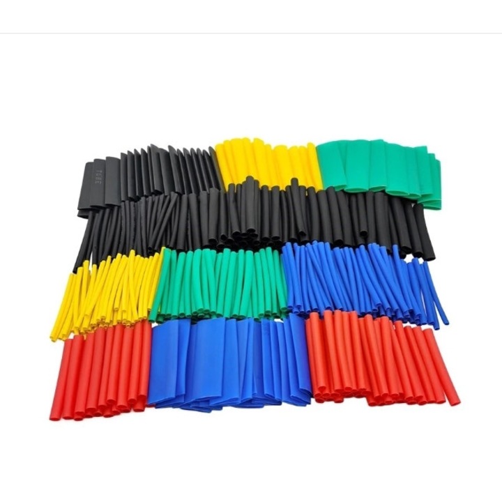 Комплект от 530 свиваеми тръби, 12 размера, многоцветни