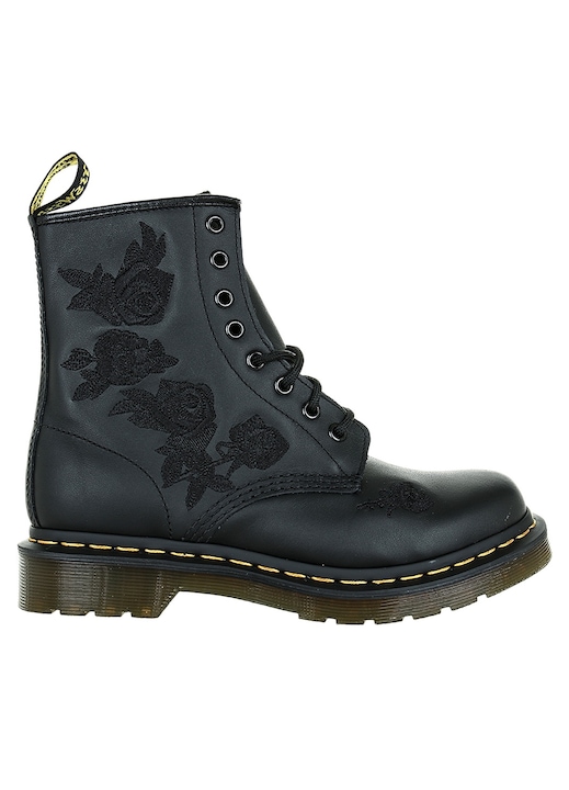 Дамски боти, Dr Martens, Кожени, Черни, Черен