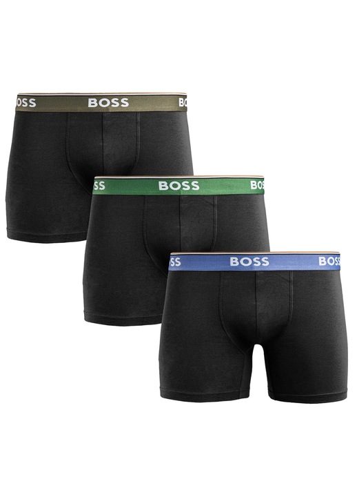3 db-os BOSS boxer szett, pamut, fekete férfi, Fekete, 2XL