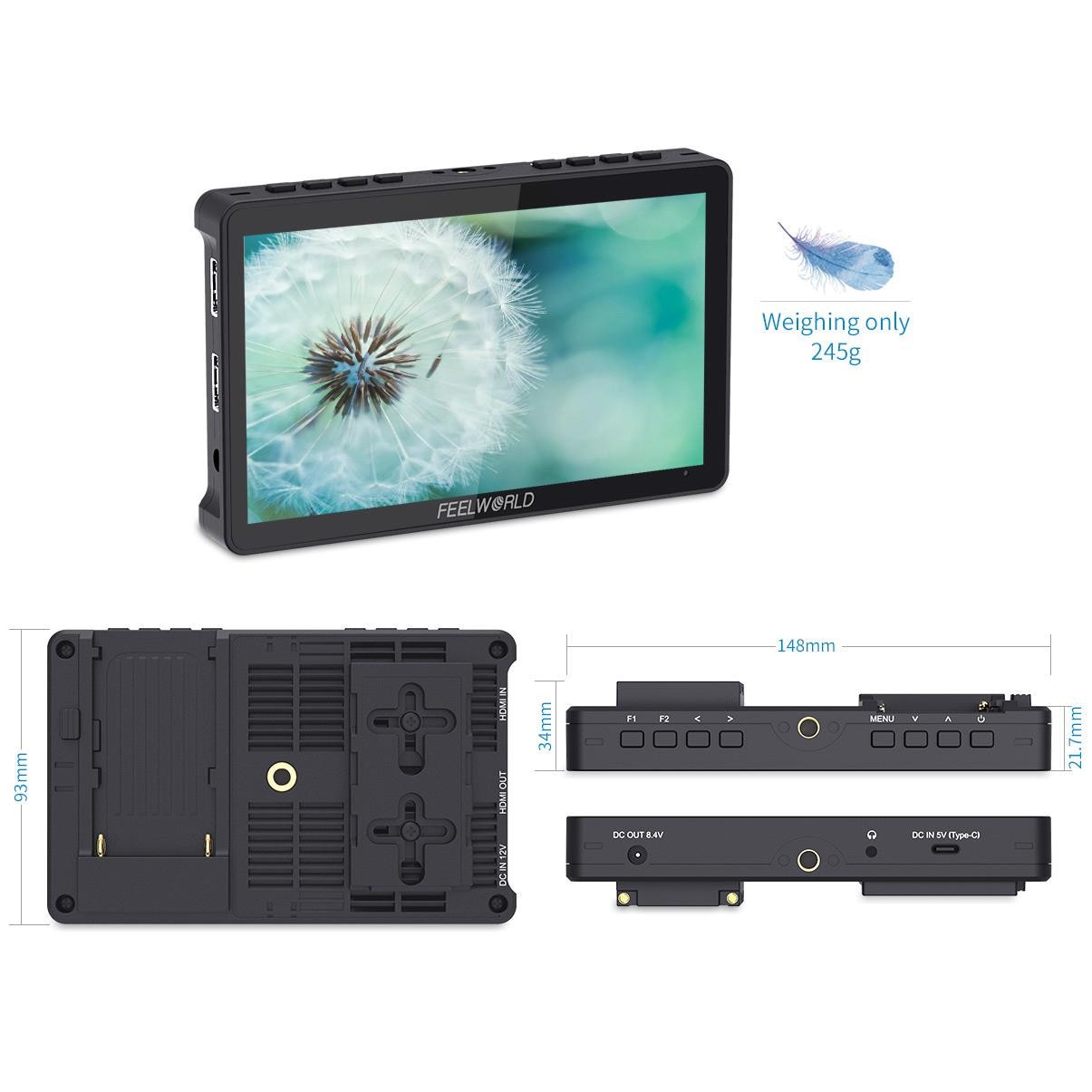 映像用ケーブル Feelworld F5 Pro 映像用ケーブル Feelworld F5 Pro 映像用ケーブル Feelworld F5 Pro