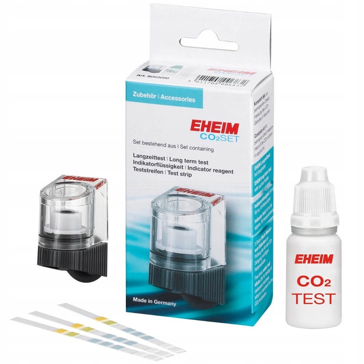 Kit testare CO2 Eheim pentru acvariu, indicator inclus, 3 teste, 5 in 1, 10ml