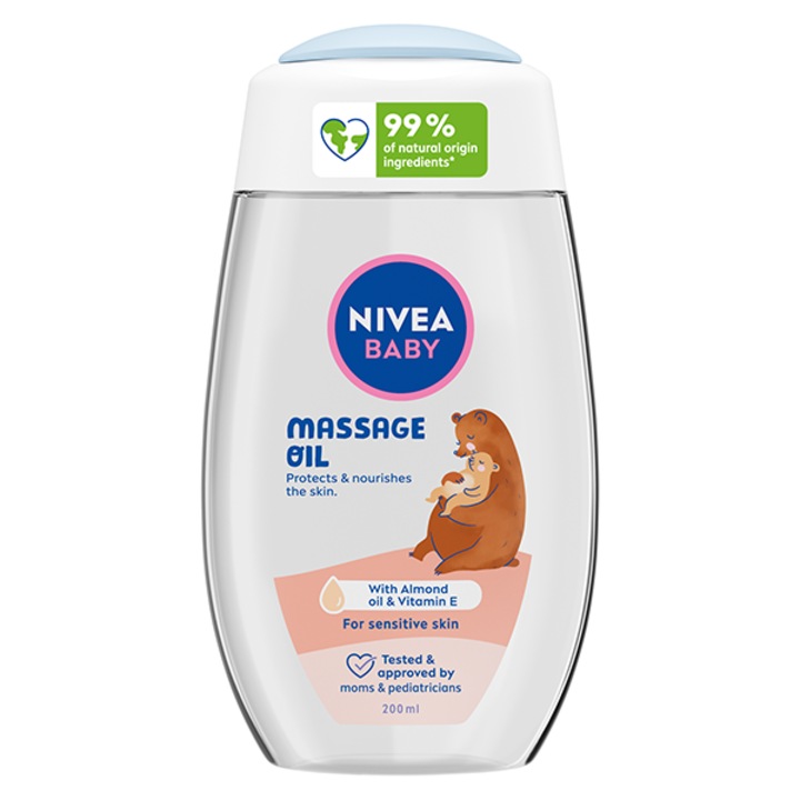 Масажно олио с бадемово масло и витамин Е NIVEA Baby, 200 мл