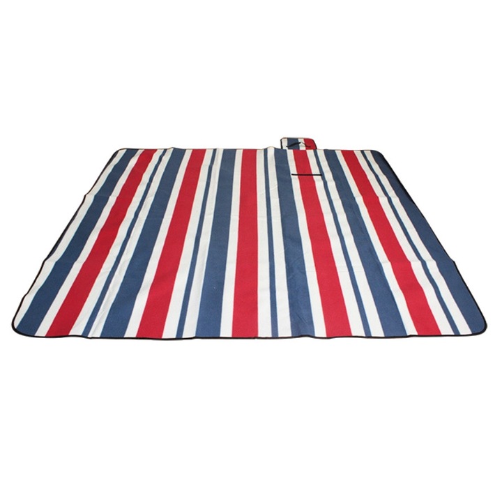 Одеяло за пикник, плажно, дебело, термично, изолирана подложка, 200X200 см, многоцветно