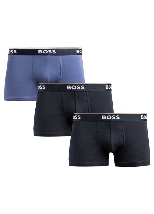 3 db BOSS boxer készlet, pamut, Többszínű/Tengerészkék, M
