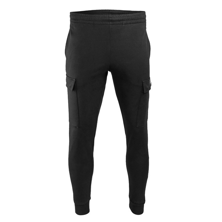 Pantaloni trening barbati Emporio Armani EA7, bumbac, negru, Negru