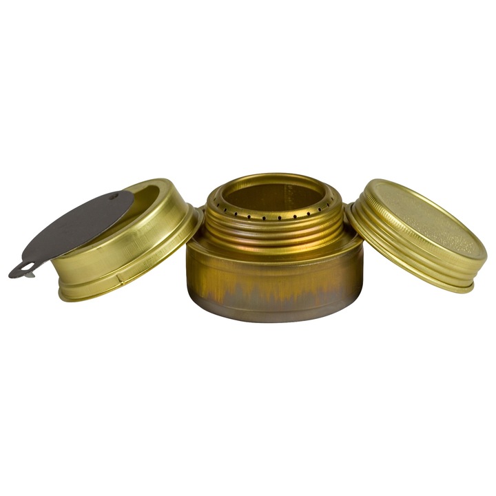 Arzator camping, Trangia, alama, 1000 W, pe baza de alcool, 75 x 42 mm, auriu