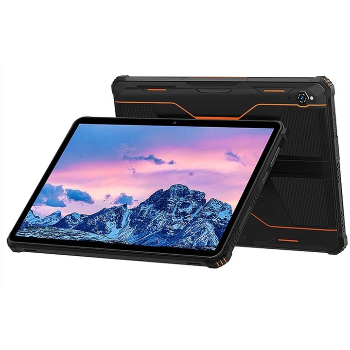 OUKITEL RT5 robusztus tablet, 10,1" kijelző, 8 GB RAM, 256 GB, 4G, Dual SIM, 10000 mAh, Android 13, fekete