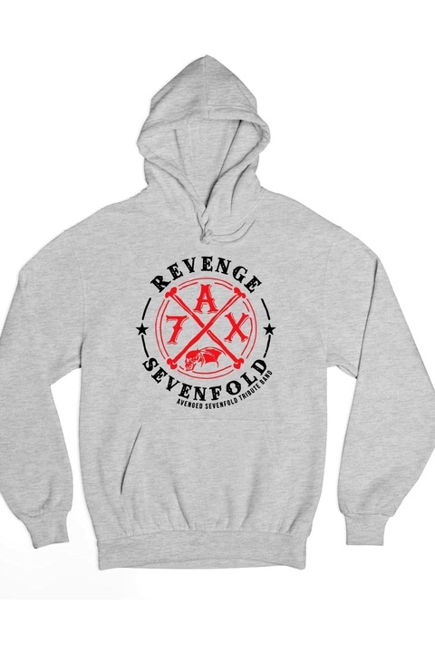 Avenged Sevenfold kerek logós férfi pulóver 2, Szürke