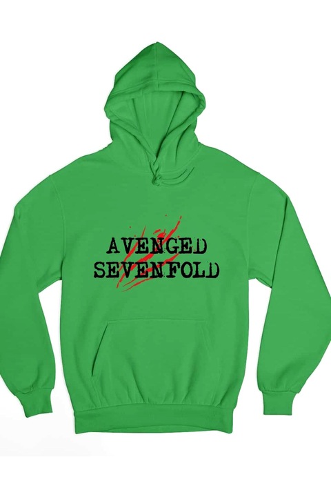 Hanorac pentru bărbați cu logo rupt Avenged Sevenfold, Verde