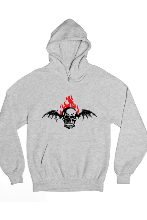 Hanorac de damă cu logo-ul trupei Avenged Sevenfold, Gri